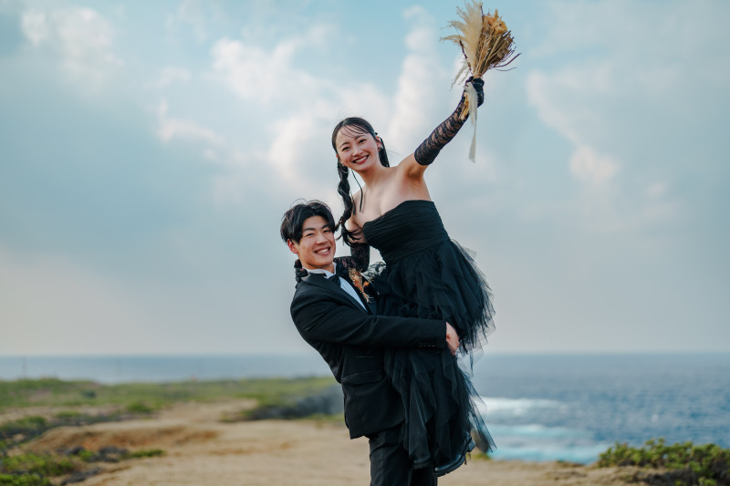 【ビーチ＆緑＆崖フォト200プラン】残波岬のみ・200カット・ヘアメイク&衣装&小物一式込