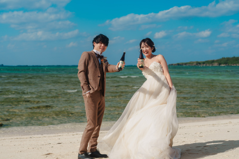 【フォト150・ドローンプラン】指定ビーチ・150カット・ヘアメイク&衣装&小物一式込