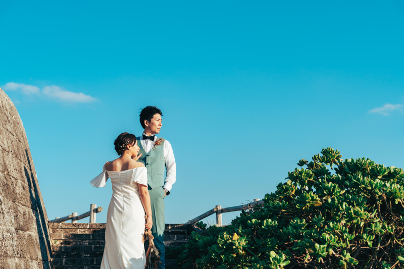 【ビーチ＆緑＆崖フォト200プラン】残波岬のみ・200カット・ヘアメイク&衣装&小物一式込