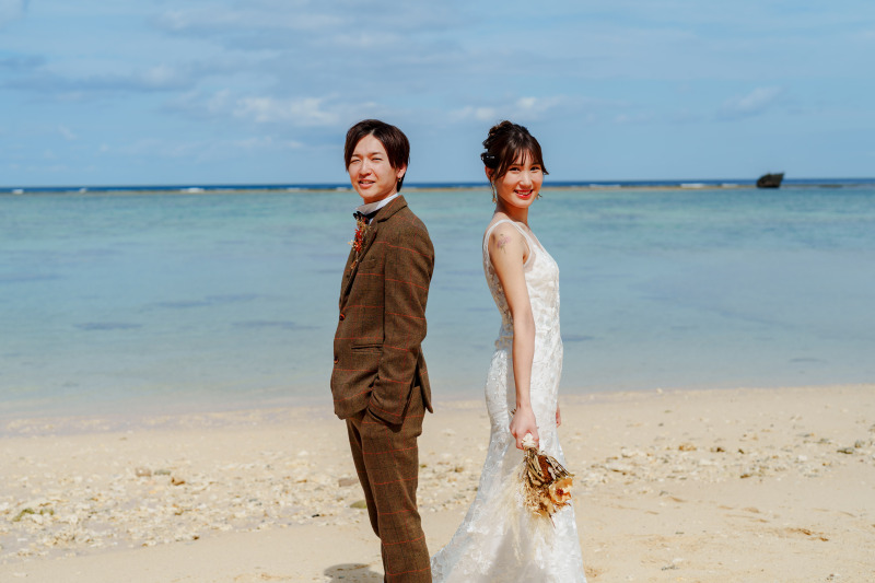 【フォト150・ザネー浜ドローンプラン】ザネービーチ・150カット・ヘアメイク&衣装&小物一式込