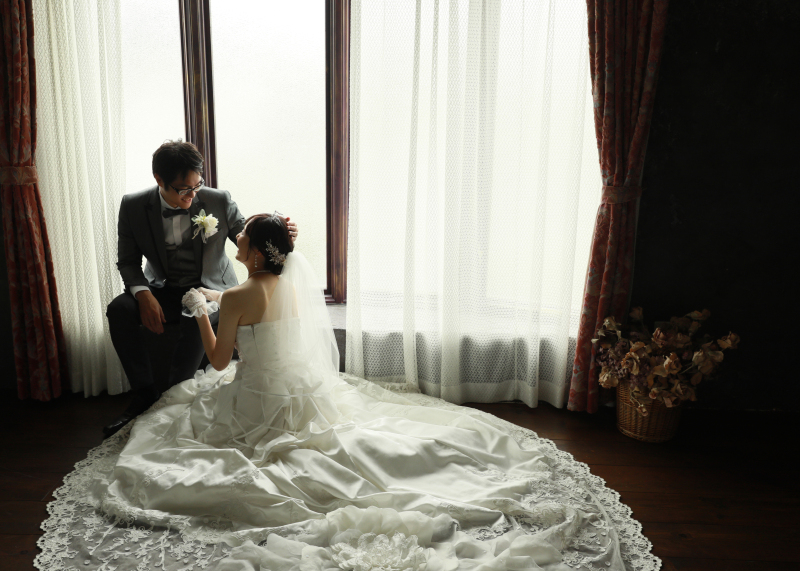 お座りショットも♡