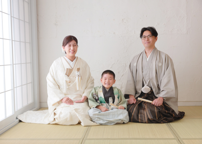 家族3人で和装♪