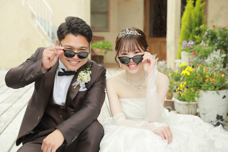 お庭×サングラス