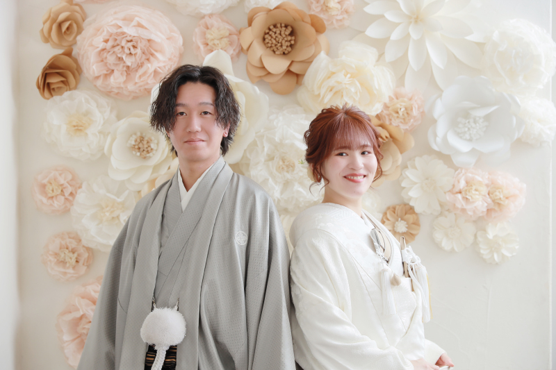 ペーパーファンの前で♪