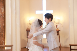 挙式風の撮影も♪