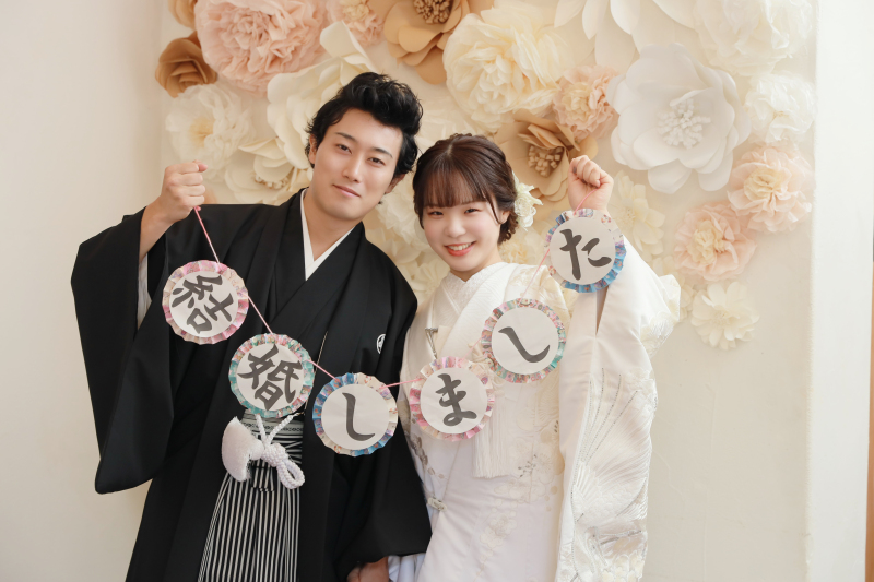 ガーランドを持って♡