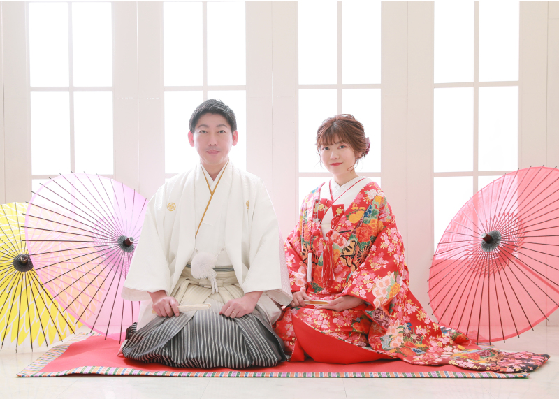 毛氈を引いてお座りショット♪