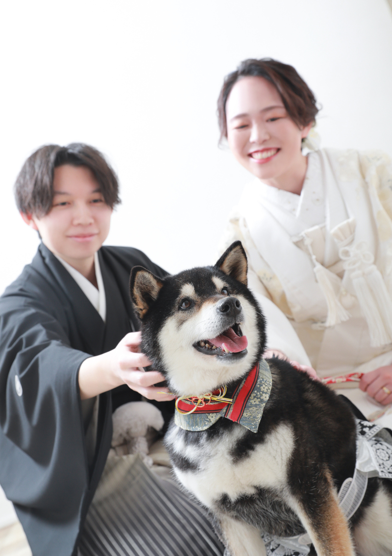 【ペットと一緒に和装1着フォトウェディング!】ナチュラルプラン アルバム・データ付き!