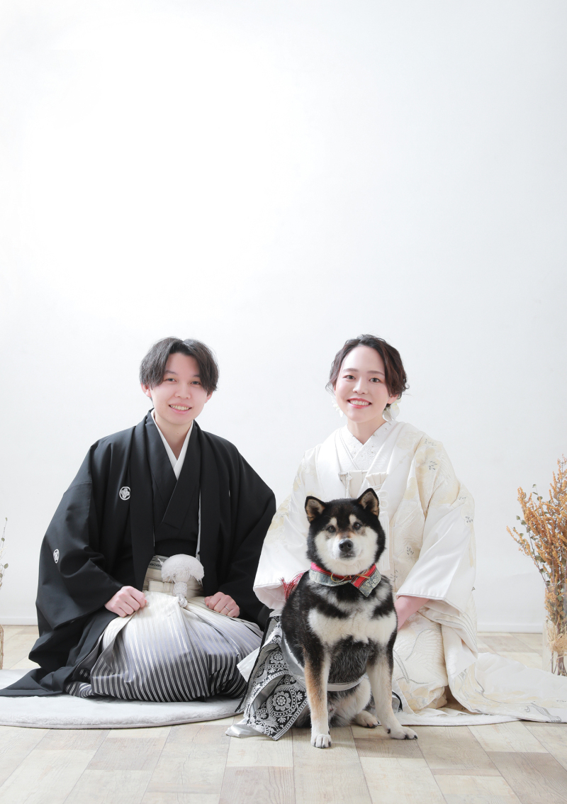 【ペットと一緒に和装1着フォトウェディング!】ナチュラルプラン アルバム・データ付き!