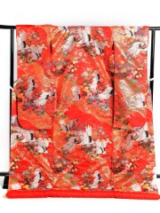 色打掛(朱・鶴)