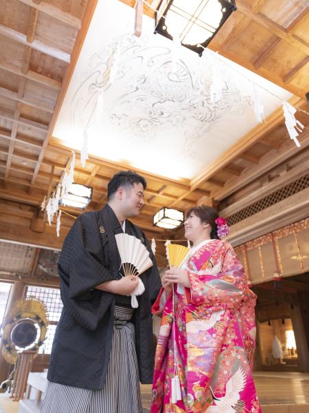 戸隠神社名物”龍の天井絵”と撮影