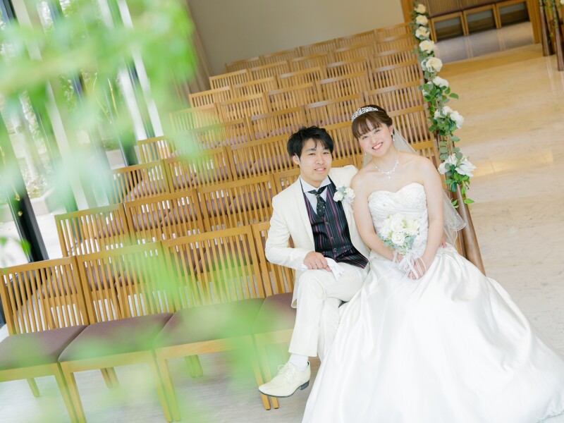 式場チャペルでチェンジ&クールダウン