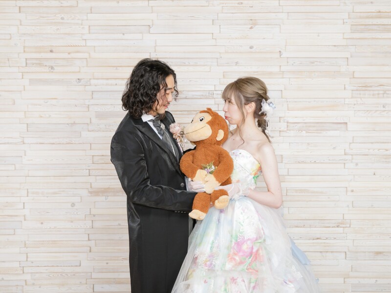 ぬいぐるみと３ショット