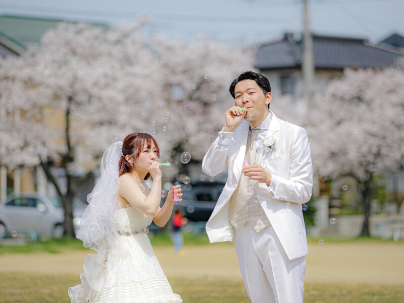 シャボン玉も持ち込んで