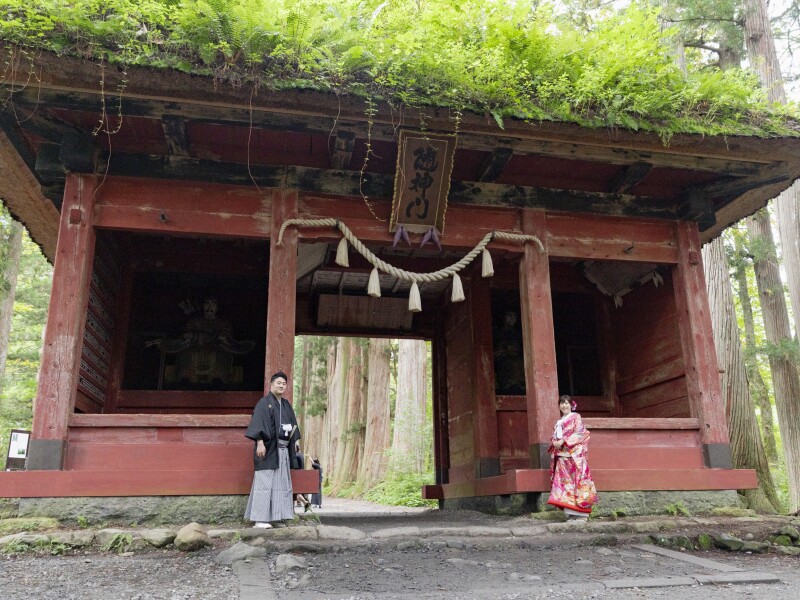 着いた！随神門