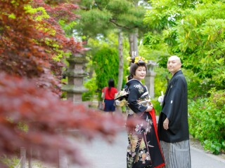 優美な花嫁姿で母の願いを叶えて