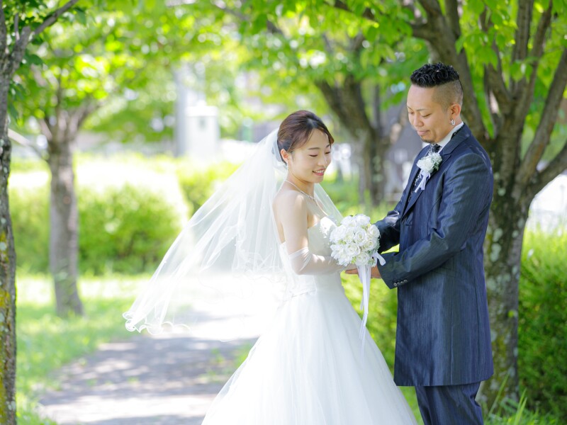 新緑の中のワンシーン