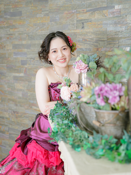 キュートな花嫁のソロショット！