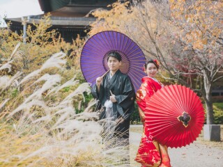 写真ミヤガワ Photo Studio WeddinGraphy_和装(秋)善光寺ロケ