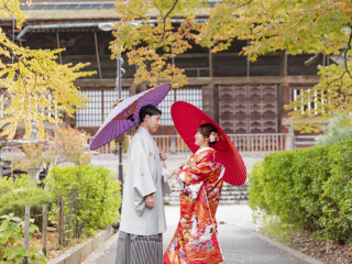 写真ミヤガワ Photo Studio WeddinGraphy_和装（秋）善光寺ロケ