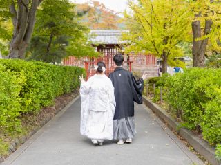 写真ミヤガワ Photo Studio WeddinGraphy_和装（秋）善光寺ロケ