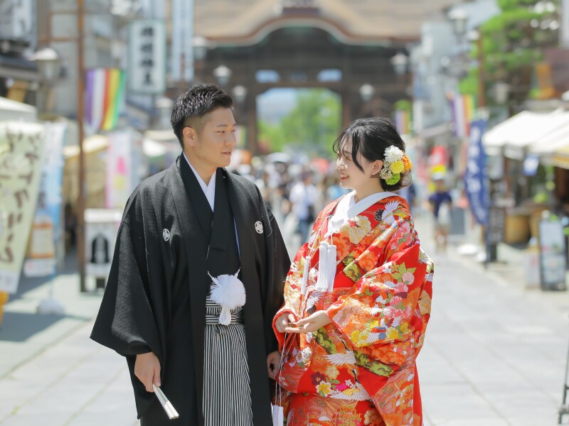 【3月Photoプラン】和装　善光寺ロケーション撮影《出張撮影料30％OFF！趣ある景色とともに思い出を残そう》