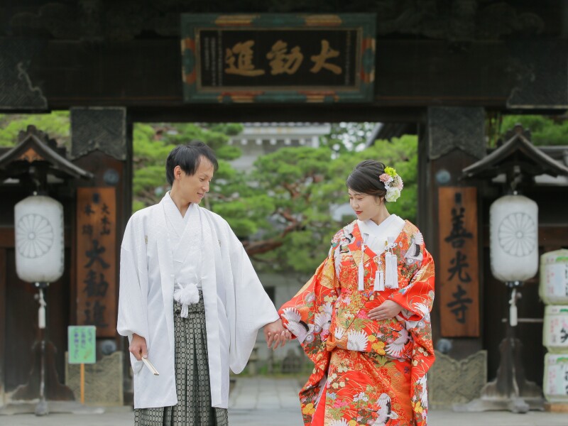 【SUMMERフォト】和装1着　善光寺&スタジオ　よくばりフォト☆《雰囲気チェンジで盛沢山の贅沢フォ》》