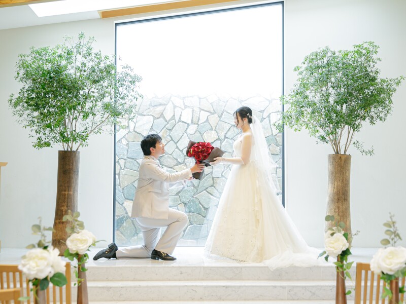 【ディナー付き】洋装2着チャペルフォト 《VENUS COURT NAGANO 季節のフルコースディナーがセット！》