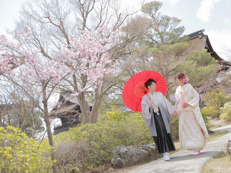 春フォト(4月・5月)　和装1着　善光寺ロケーション撮影《うららかな光を浴び、春の依吹を感じながら思い出フォトを‼》