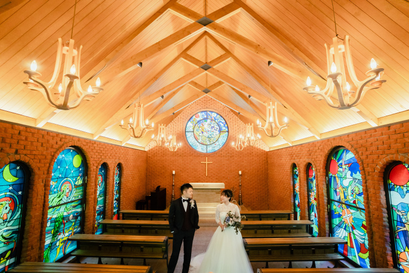 大好きな場所。藤城清治美術館さんでのウェディングフォト。