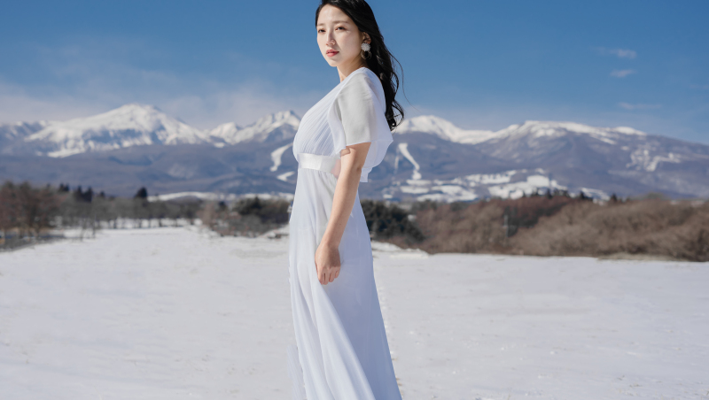 雪上フォトウェディング