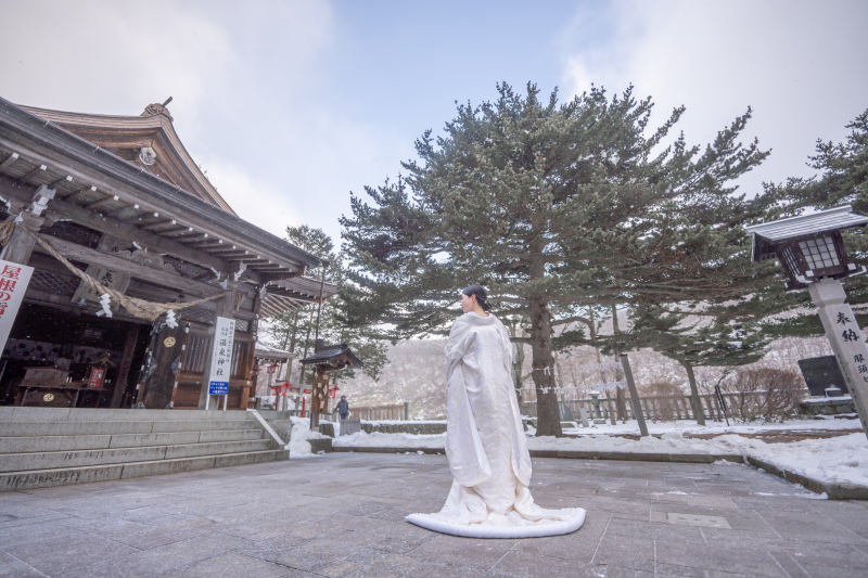 【2月撮影限定★雪ロケ】白銀の世界に包まれる、那須温泉神社の和装フォト