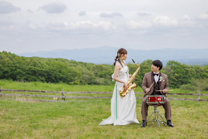 【秋限定】人気衣装×澄んだ秋空の下で叶える、ふたりのウェディング:洋装1着ロケーション撮影♪修正データ付☆