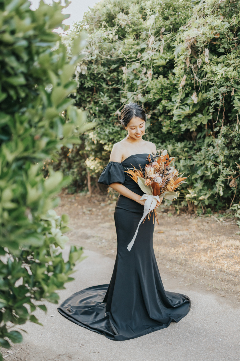 ブラックソフトマーメイドドレス