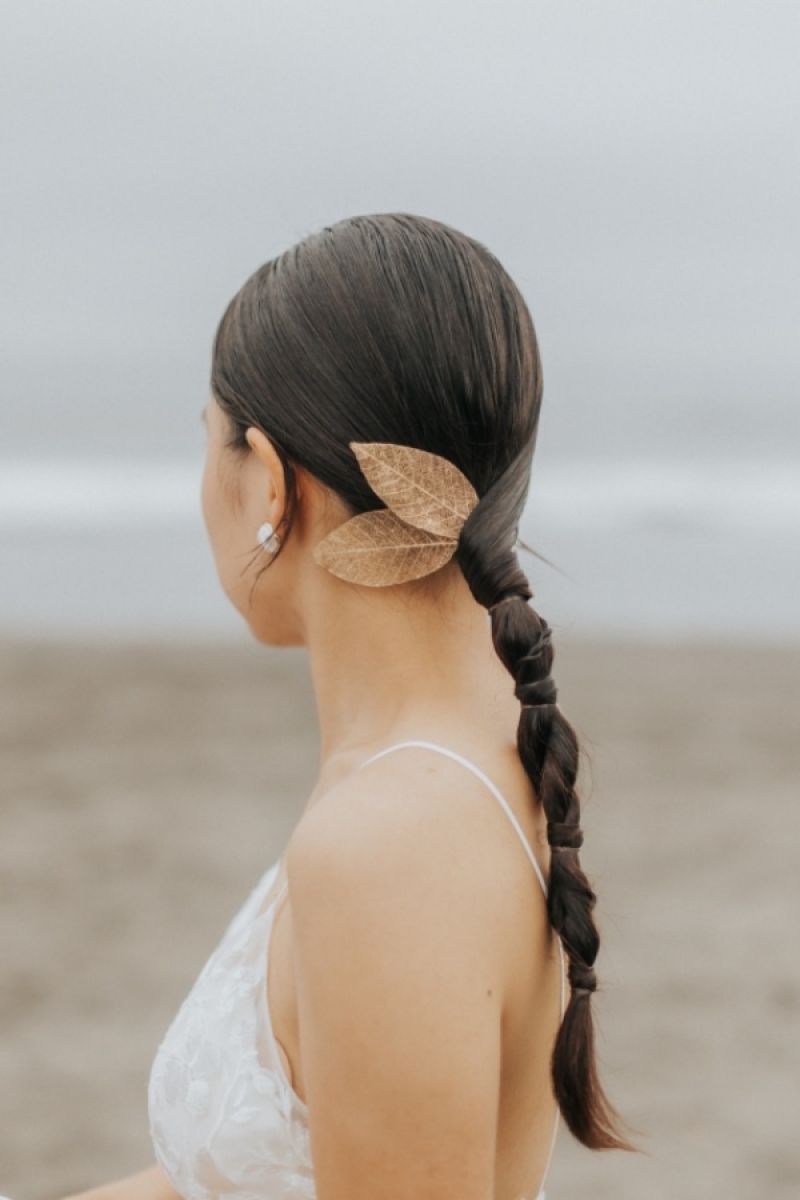 ゴールドフラワーヘッドピースセット