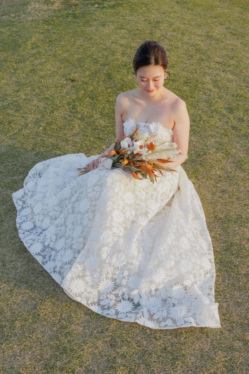 チューブトップAラインドレス(ボタニカルスタイル)