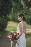 Vカットスレンダードレス 