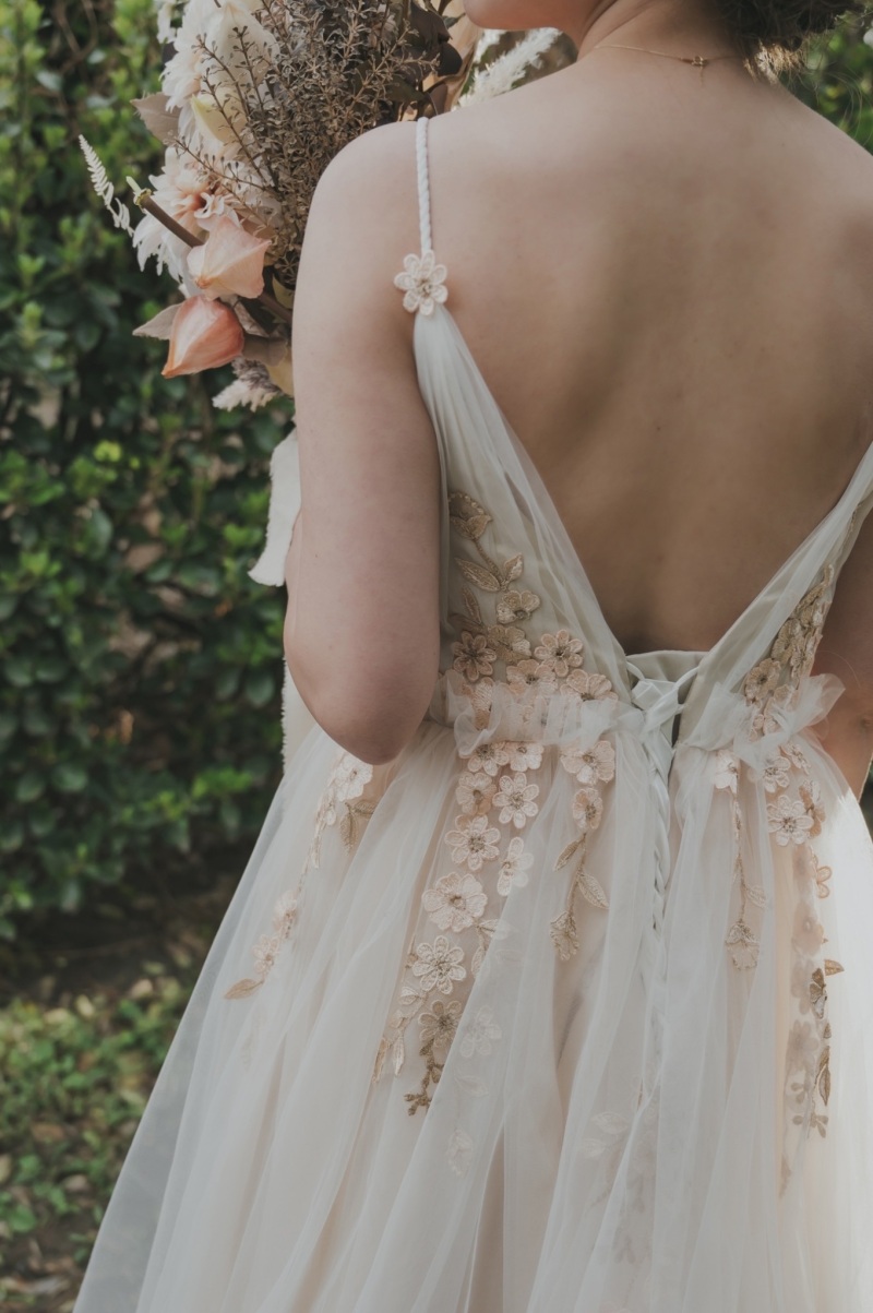 花刺繍キャミソールドレス(マタニティOK)