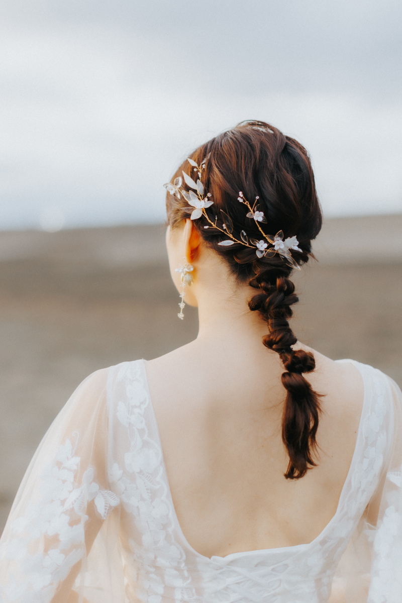 シャンパンカラードレス（マタニティOK）