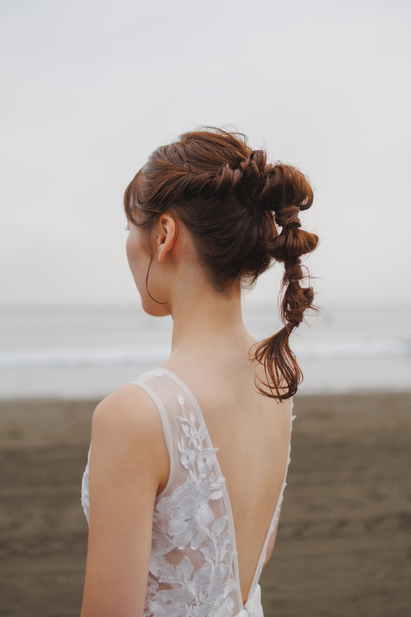 Vカットスレンダードレス 