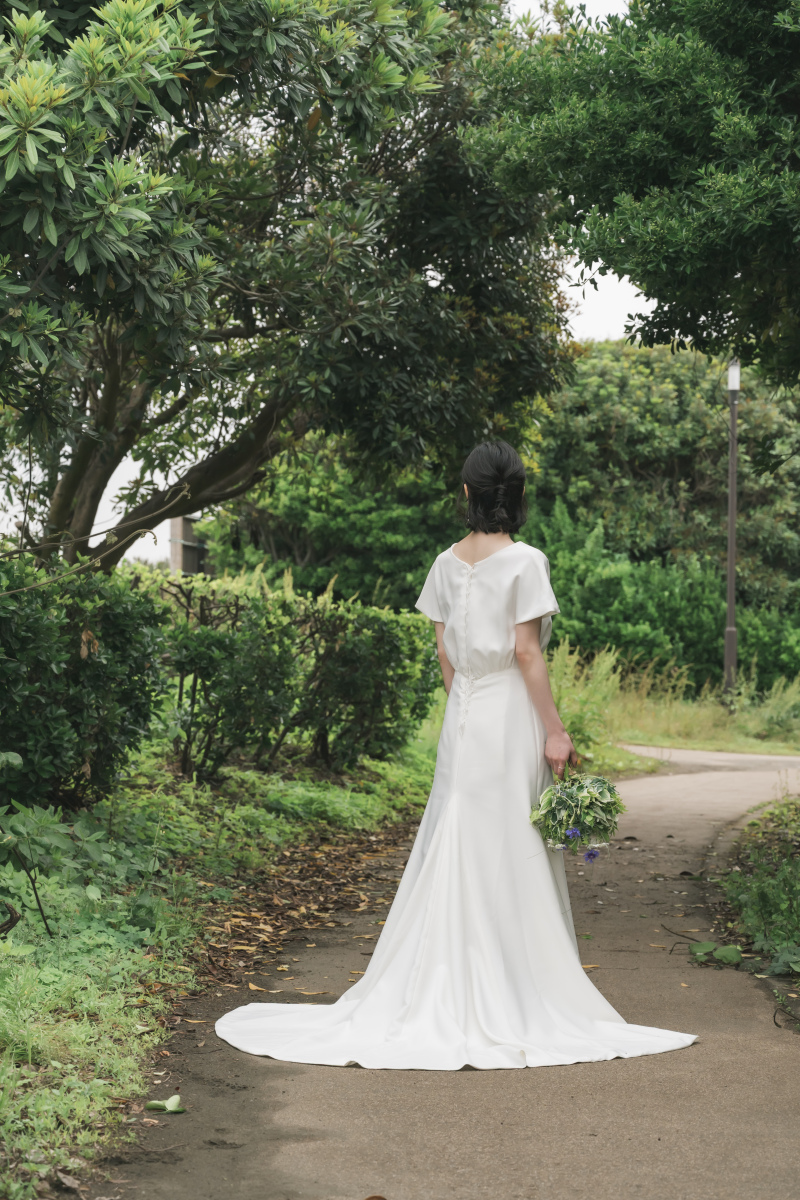 シンプルパールボタン ドレス