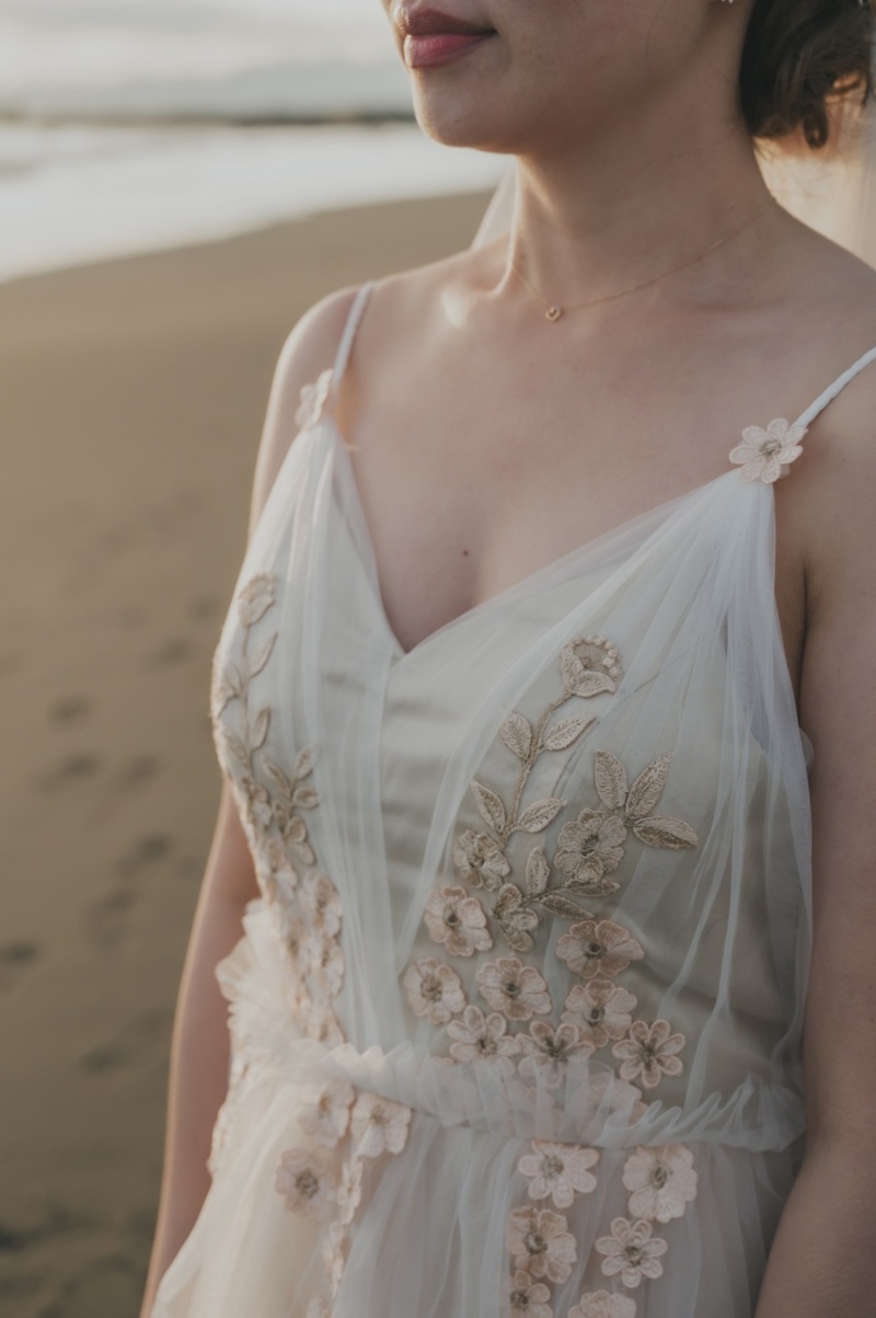 花刺繍キャミソールドレス(マタニティOK)