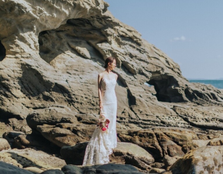 ダイナミックな岩場