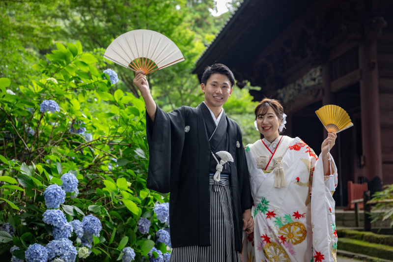 初夏の妙本寺で紡ぐ彩り豊かな和装フォト