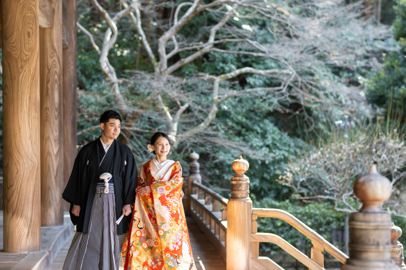 歴史ある妙本寺で叶える、白無垢と色打掛の和装撮影