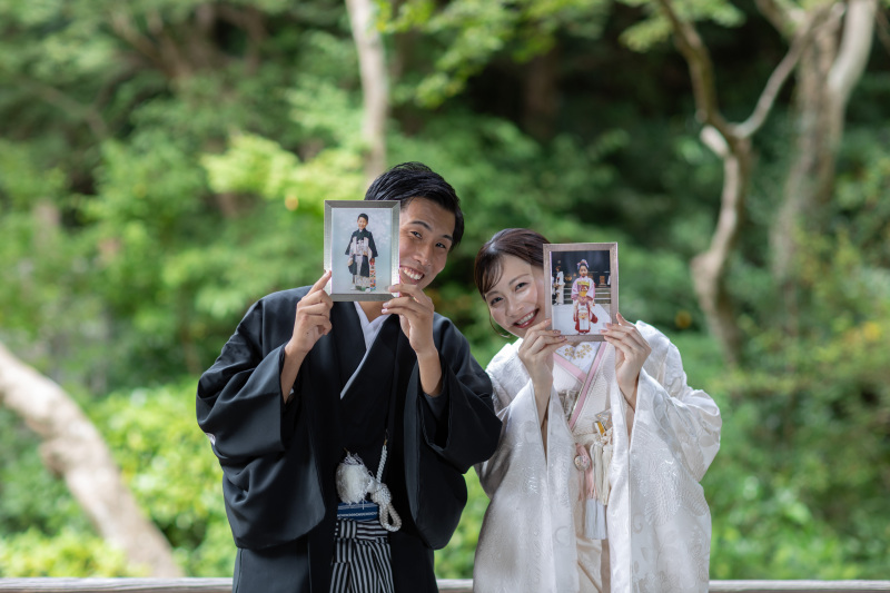 幼少期のお写真を使ったオリジナルショット