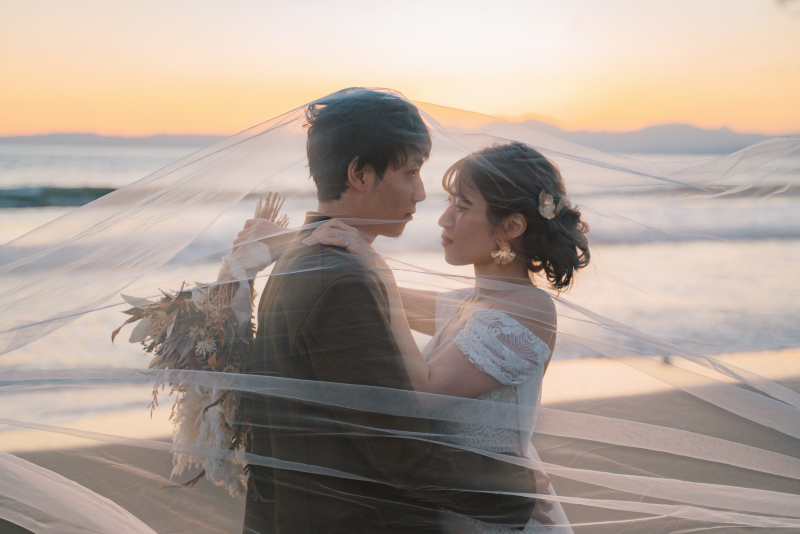 江ノ島フォトウェディング｜2月のサンセット