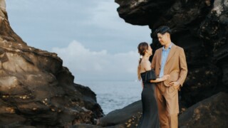 ブラックドレスで海外風ロケーションフォト