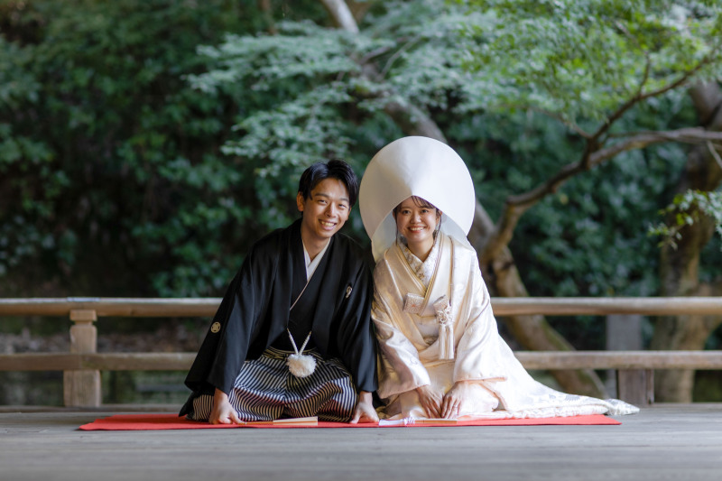 幸せを纏う、綿帽子姿