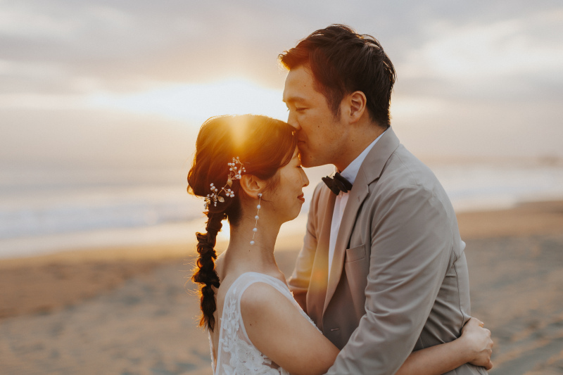 夕陽に包まれるワンシーン